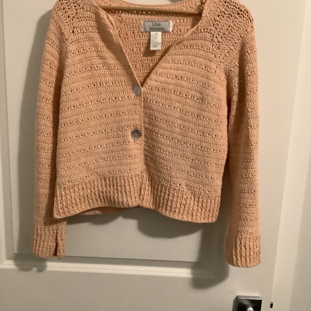 Orange hand knitted Lisa sweater